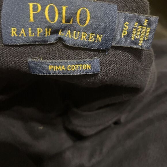 Polo Ralph Lauren Sweater‎ Men’s Small V-Neck Pima Cotton Navy Blue - Picture 4 of 7